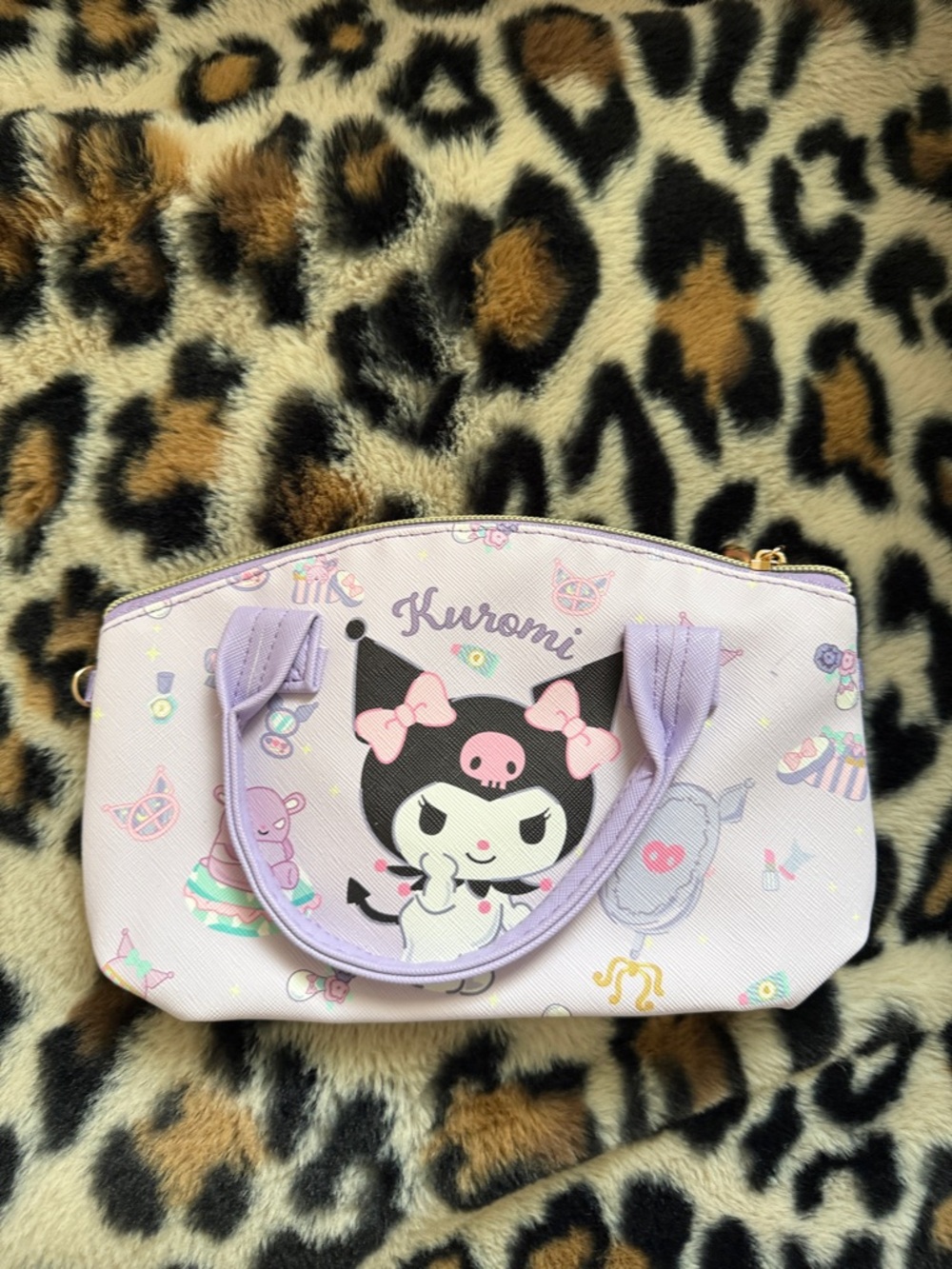 Kuromi Makeup Bag with cross body strap included NEW